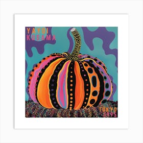 Yayoi Kusama Inspired Pop Art Pumpkin Art Print