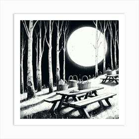 Picnic In The Woods 1 Art Print