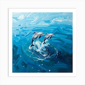 Dolphins In The Ocean 3 Art Print