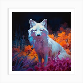 Fox In The Night Art Print