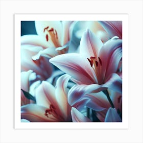 Pink Lilies Art Print