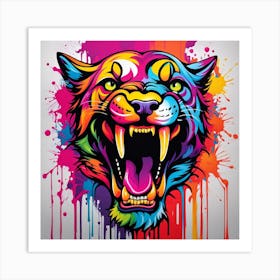 Colorful Tiger 1 Art Print