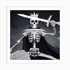 Skeleton With Sword 8 Art Print