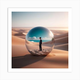 Man In The Desert 20 Art Print