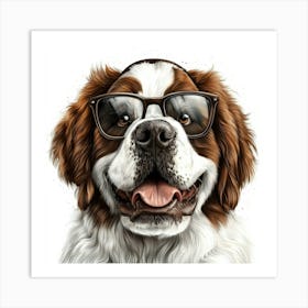 Bernese Dog Portrait Art Print