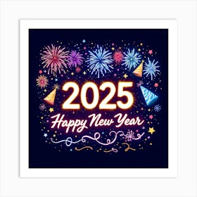 Happy New Year 2025 1 Art Print