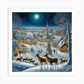 Christmas Village Art Print