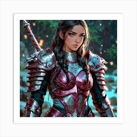 Default A Gracefully Fierce Anime Warrior Princess (4) Art Print