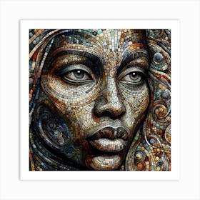 Mosaic Woman Art Print