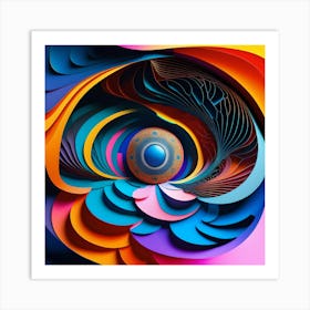 Abstract Eye Art Print