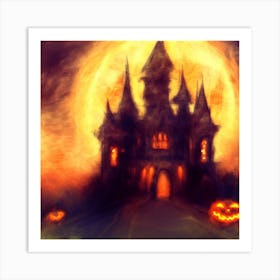 Halloween Castle Art Print