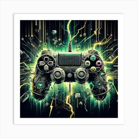 Playstation Controller Art Print