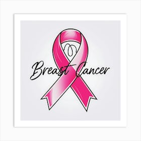 Women Breast Cancer Awareness background in Pink Ribbon international symbol for month October clipart and poster clipart and wall art 3 Art Print