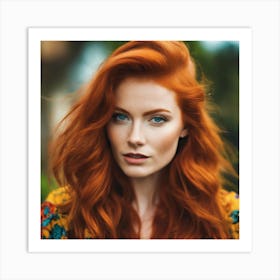 Red Haired Woman Art Print