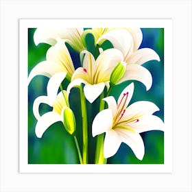 White Lilly 4 Art Print