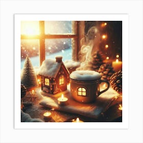 Christmas House Art Print