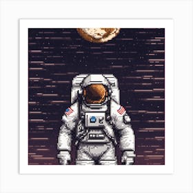 Astronaut In Space Art Print