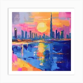 Abstract Travel Collection Dubai Uae 1 Art Print