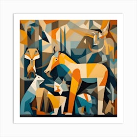 Zoo Scene Art Print