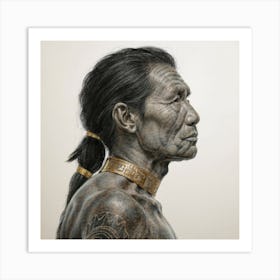 Aztec Man Art Print