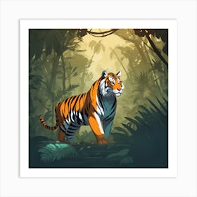 Tiger In The Jungle 11 Art Print