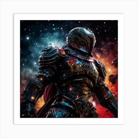 Cosmic Warrior In Space Art Print