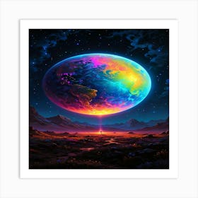 Earth In Space 1 Art Print