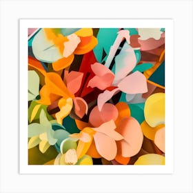 Colorful Pastel Orchids Art Print