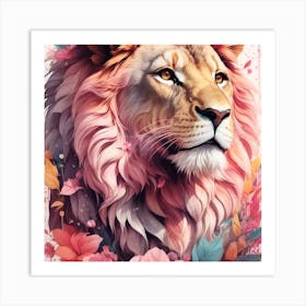 Lion Painting Art Print