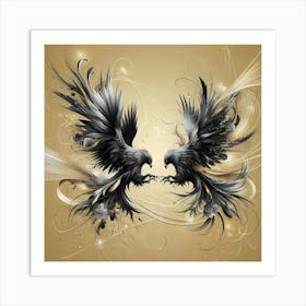 Two Black Crows Art Print