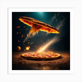 Pizza In Space Art Print