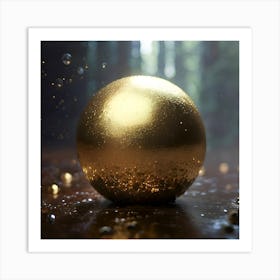 Golden Sphere Artwork Art Print