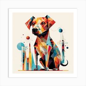 Geometric Dog Art Print