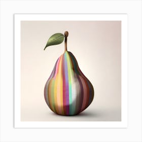 Rainbow Pear Art Print