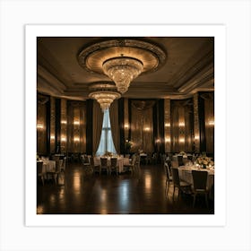 Wedding Reception In The Ballroom Art Print