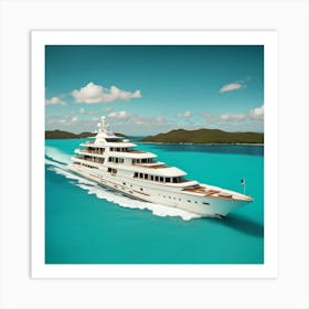 Yacht In The Ocean 3 Art Print