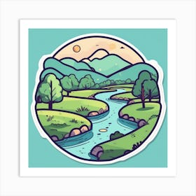 Landscape Sticker 3 Art Print