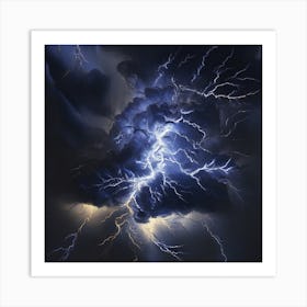 Lightning In The Sky 4 Art Print