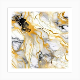 Gold Marble Background Art Print