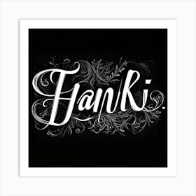 Calligraphic Font Transformation Of The Word Thank You Displayed In A Significant Vantage Point On Art Print