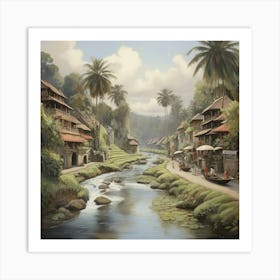 Ubud River Art Print 3 Art Print