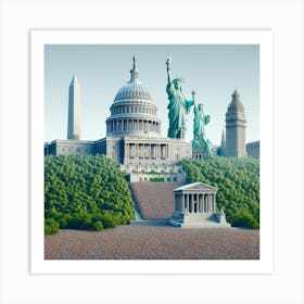 Clamor to Freedom Monuments Art Print