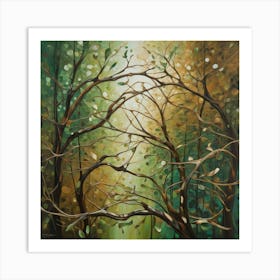 Trees In The Forest Art Print