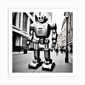 Robot In The City 10 Art Print