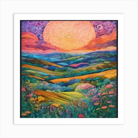 Sunset In The Valley Art Print