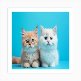 Close up on adorable kittens Art Print