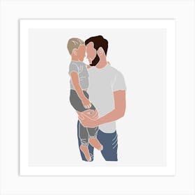 Father And Son Father's Day 4 Art Print