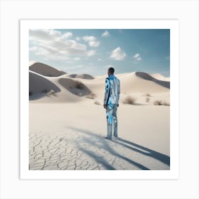 Man In The Desert 53 Art Print