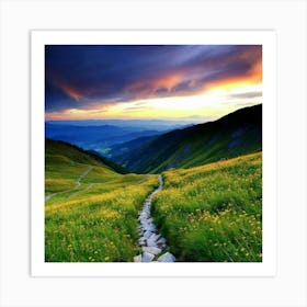 Path In The Mountains Art Print