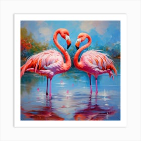 Flamingos 2 Art Print